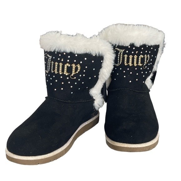NWOT-Juicy Couture Boots w/Fur Girls Sz 3 - Picture 1 of 7